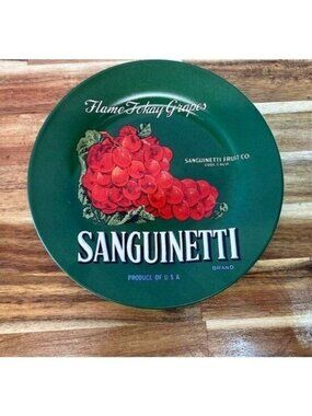 Oneida Label Collection Sanguinetti Flame Tokay Grapes Plate Green